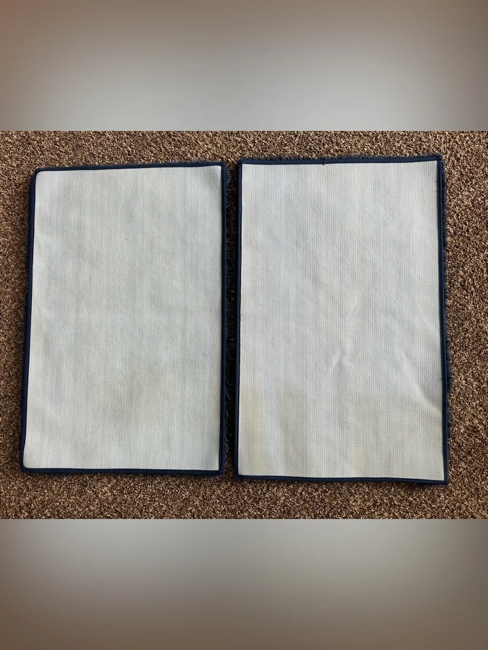 blue plush microfiber bathroom rugs - set of 4 (see photos for size)